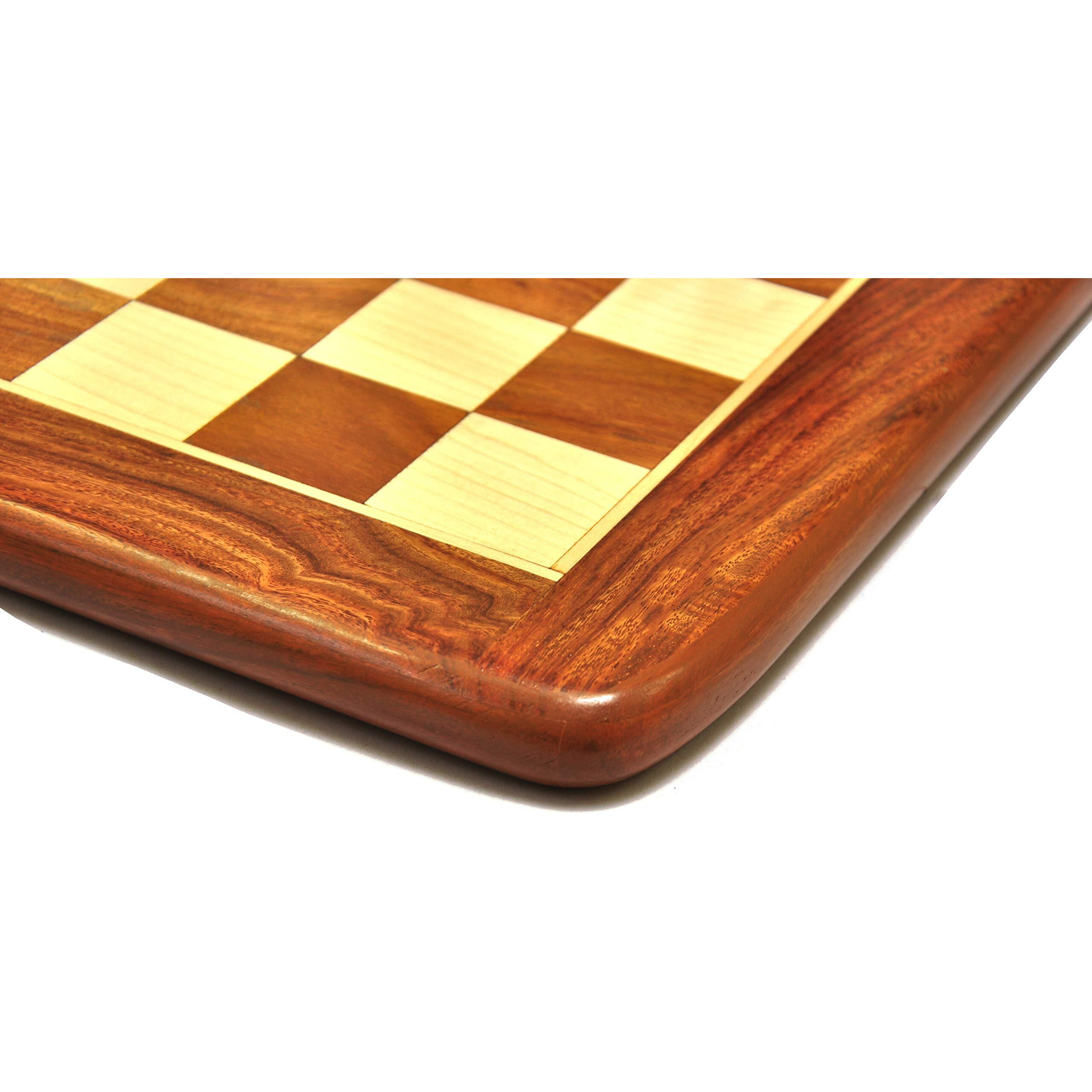 Palm Royal Handicrafts 16 Inches Handmade Flat Wooden Chess Board Made With Indian Rosewood Wooden Chess Board For Chess | Chess Peices Not Included (16 X 16 Inches, Brown), For Kid