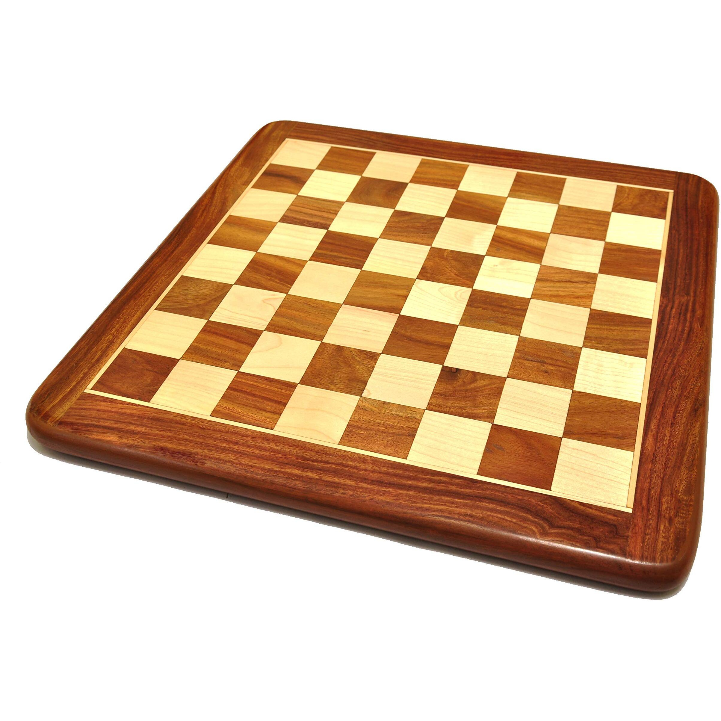 Palm Royal Handicrafts Teen 18 Inches Handmade Flat Wooden Chess Board Made With Indian Rosewood Wooden Chess Board For Chess|Chess Peices Not Included (18 X 18 Inches, Brown)