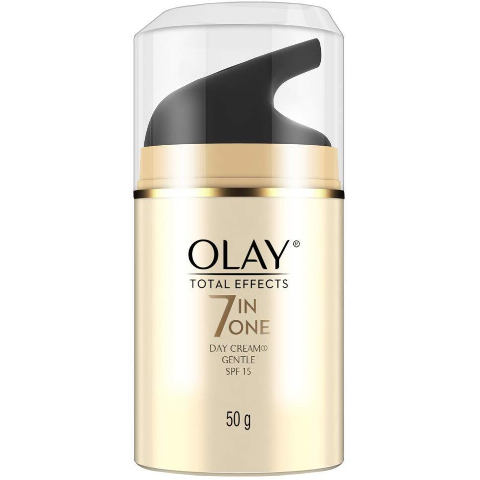 Olay Total Effects Day Cream Gentle With Spf 15| Fights 7 Signs Of Ageing | With Niacinamide And Green Tea Extracts | Sensitive Skin | 50G