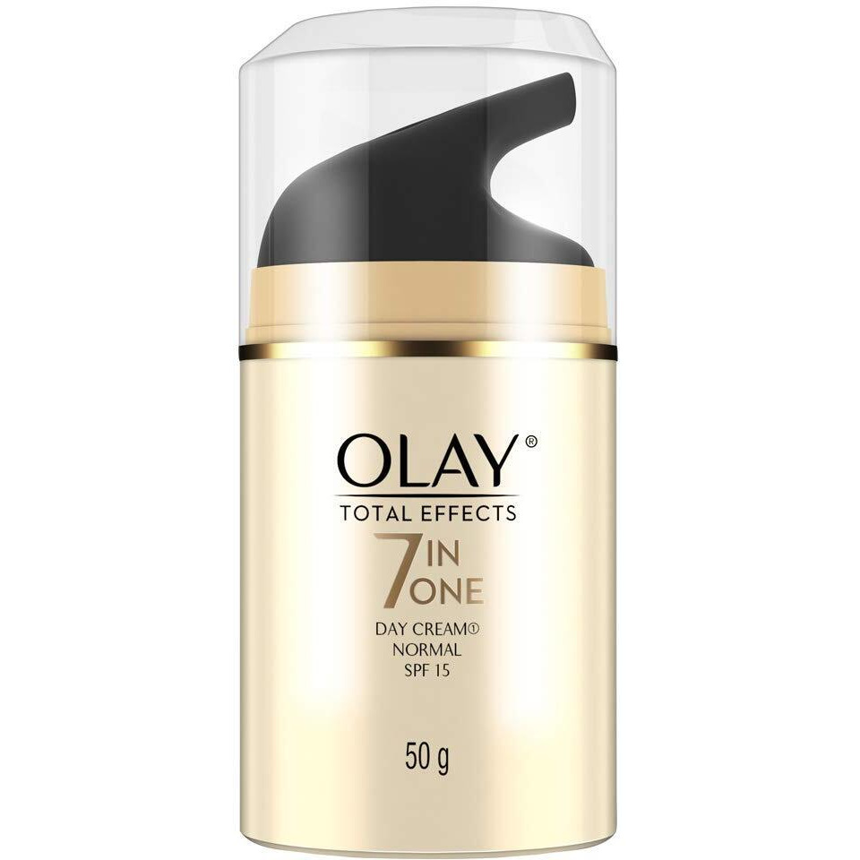 Olay Total Effects Anti Ageing Skin Cream (Moisturizer)| Fights 7 Signs Of Ageing | With Niacinamide And Green Tea Extracts | Normal, Oily, Dry, Combination Skin | 50G (Normal Spf15)