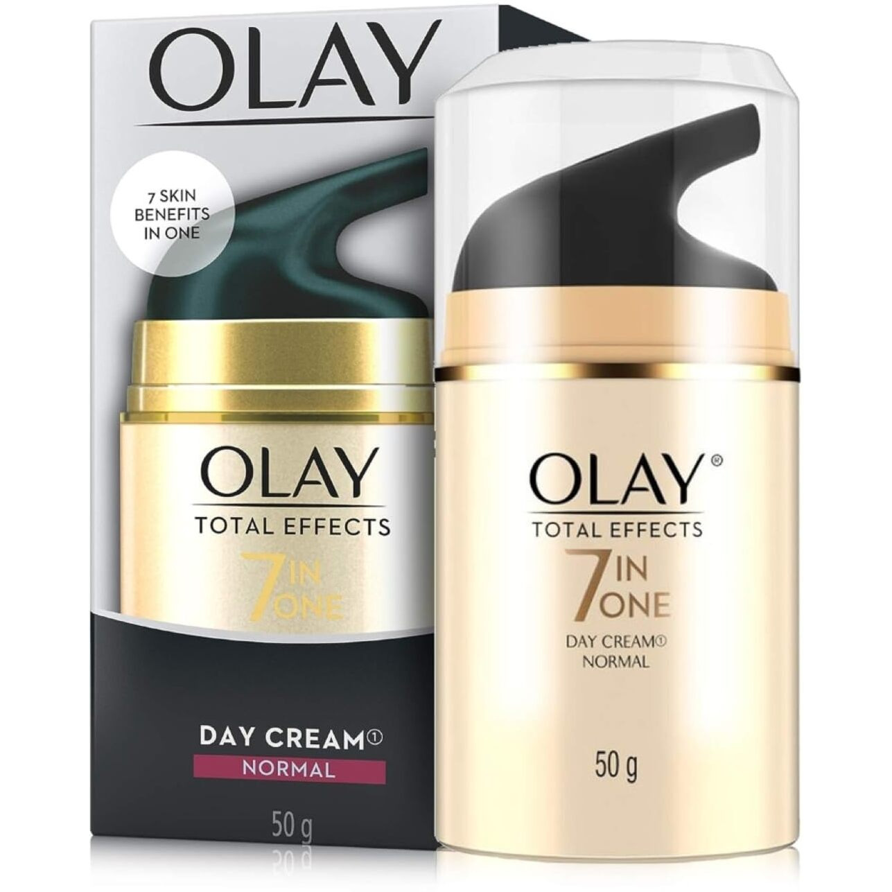 Olay Total Effects Day Cream | Fights 7 Signs Of Ageing | With Niacinamide And Green Tea Extracts | Normal, Oily, Dry, Combination Skin | 50G
