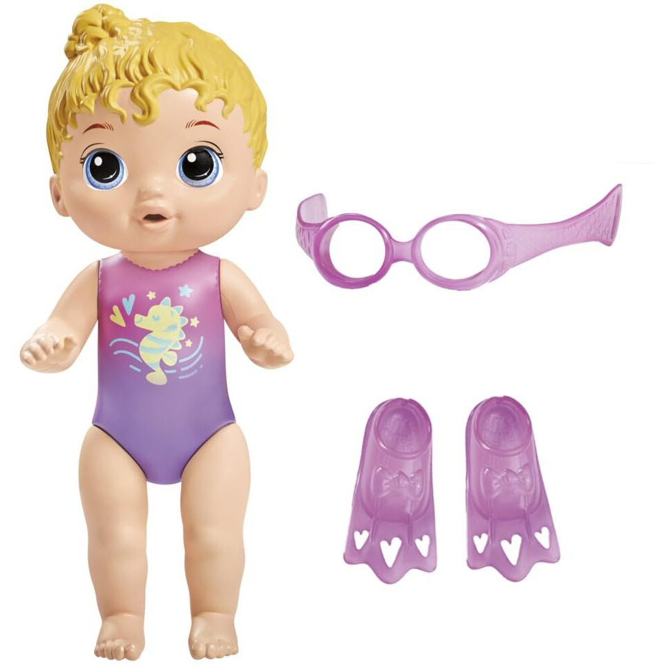 Baby Alive Sunny Swimmer Doll, 10-Inch Water Baby Dolls For 3 Year Old Girls And Boys And Up, Doll, Blonde Hair