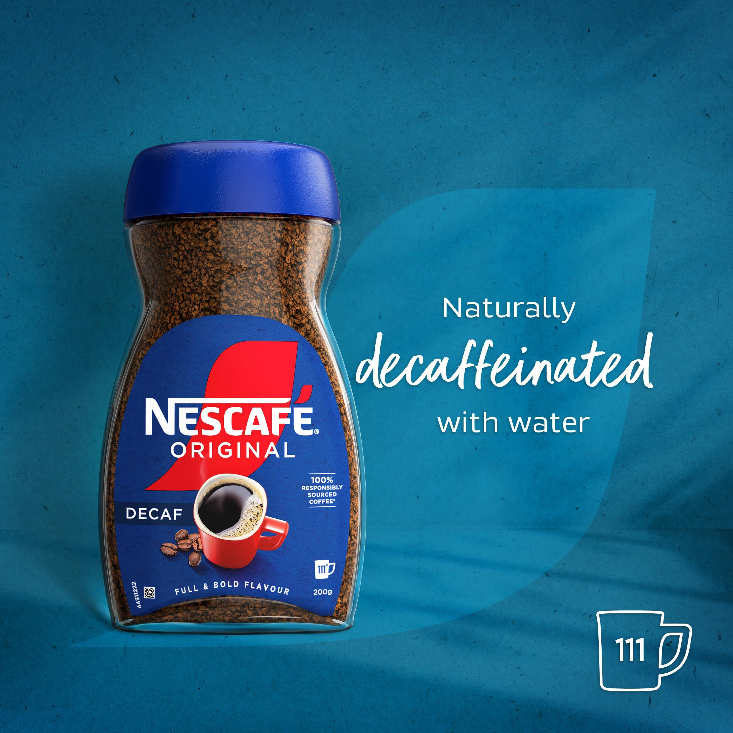 Nescafe Original Decaff Full & Bold Flavour Instant Coffee, 200 Gram|Bottle|Granule