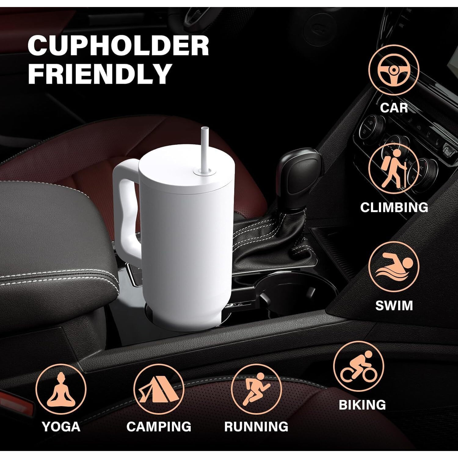 Cynvexa Tumbler With Lid And Straw 1200Ml Cup Stainless Steel Vacuum Insulated Tumbler For Water, Iced Tea Or Coffee 1.2L Office Gym Travelling (40 - Oz - Coconut Cloud)