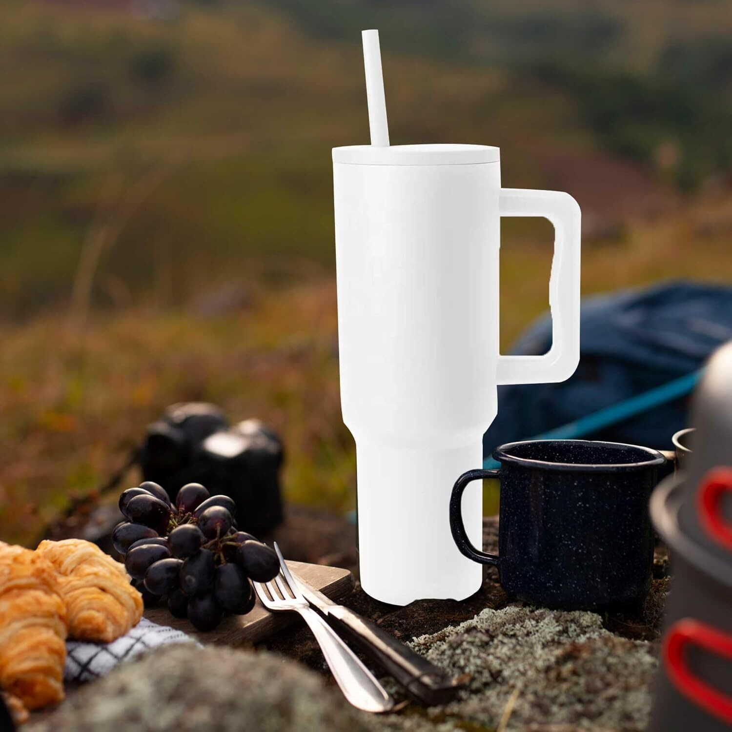Cynvexa Tumbler With Lid And Straw 1200Ml Cup Stainless Steel Vacuum Insulated Tumbler For Water, Iced Tea Or Coffee 1.2L Office Gym Travelling (40 - Oz - Coconut Cloud)