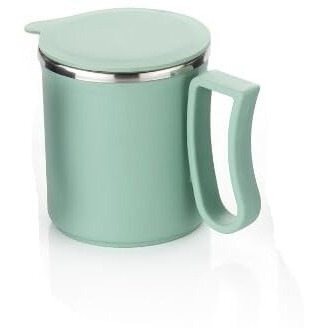 Leawall Coffee Mug With Lid Insulated Stainless Steel For Tea Milk Mug Inner Stylist Double Wall Cup For Home Office Restaurant Use Gift Pack Of (1 Pc Navy Blue & 1 Pc Pista)