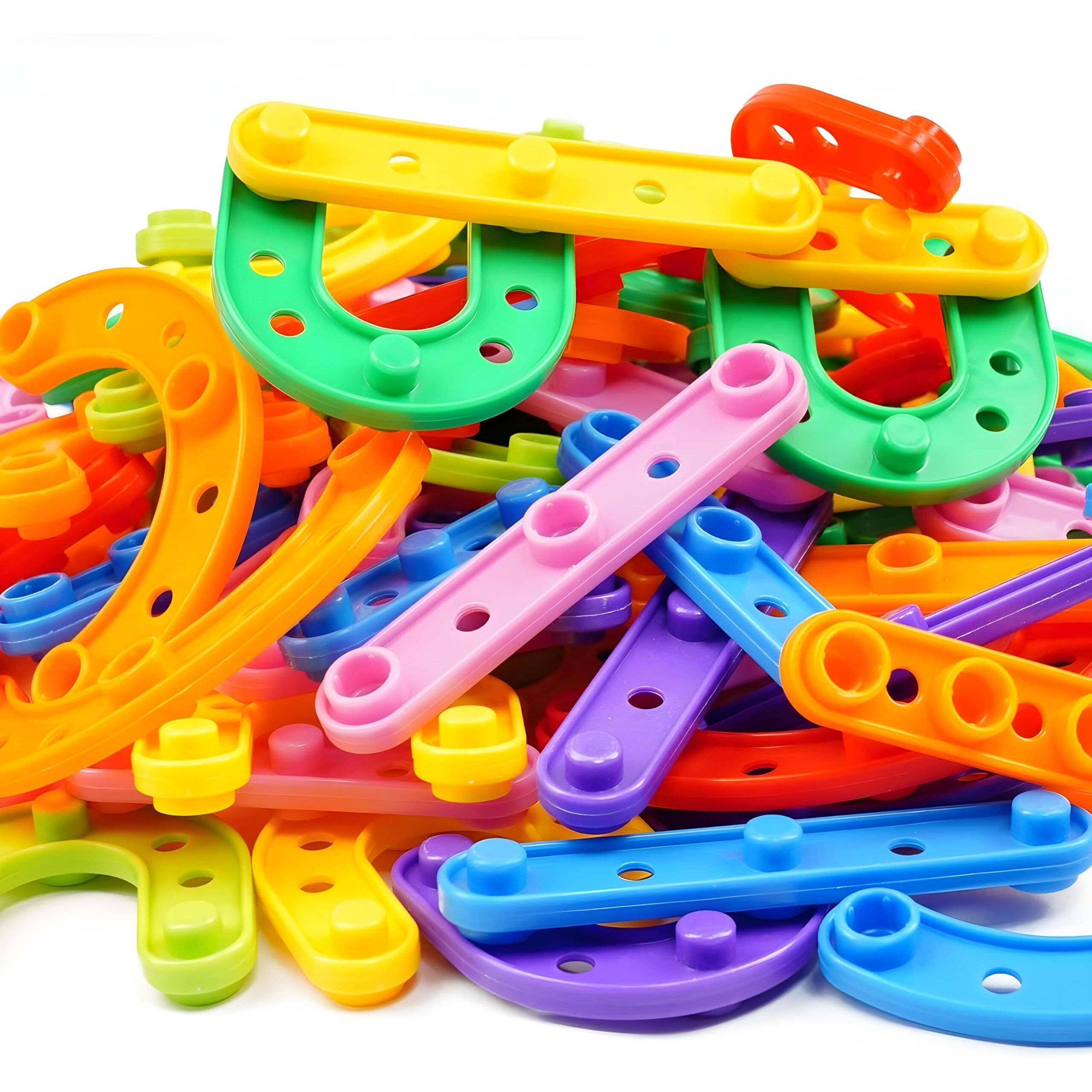 Clapone Stem Building Toy For Toddlers 110 Pieces Toy,Educational Preschool Game For 3+ Years,Learning Building Blocks Play With Storage Box Gift Kit,Montessori Toys For Boys & Girls Multicolour