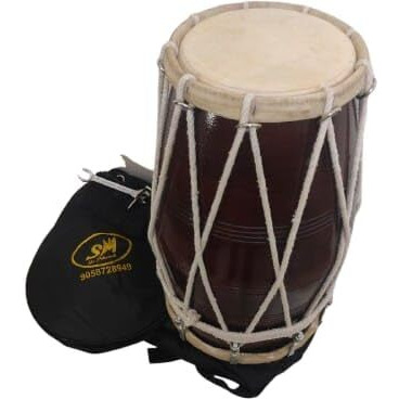 Sai Musical Handmade Sheesham Wood Dholak Bolt Tuned Tabla Drum Set Hand Percussion Drums, Musical Instruments Punjabi Dhol Dholak Instrument, Dholki Music Instrument