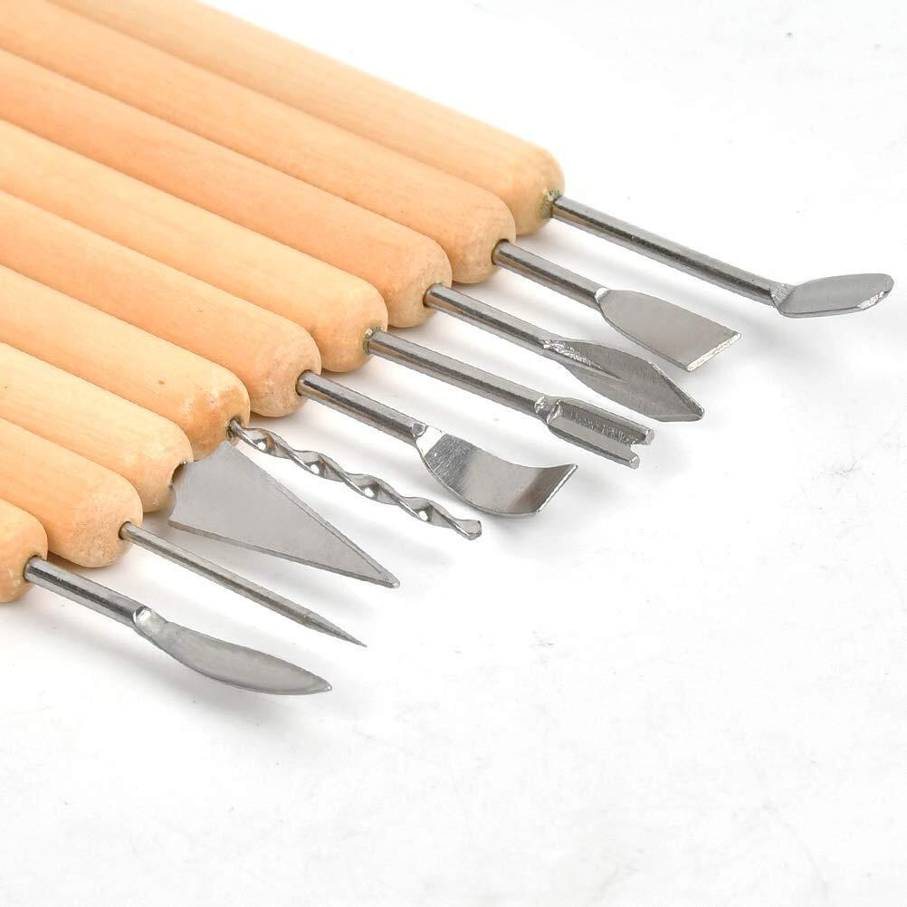 Atpwonz 19 Pcs Pottery Tools Clay Sculpting Tool Set, Ceramic Clay Carving Tools Set For Beginners Expert Art Crafts Kid's After School Pottery Classes Club Children Students