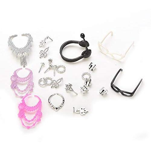 Idream Doll Accessories Set (40 Pcs) Includes Shoes, Bags, Mirror, Plastic Hangers, Comb, Bracelet, And More For Dolls Ideal Gift For Doll Lovers And Collectors,Multicolor
