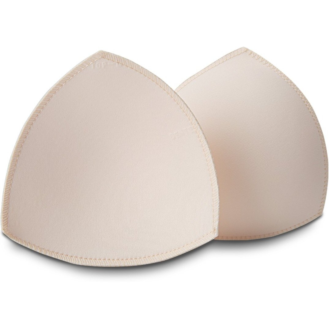 Sermicle Women's Cotton Wired Modern Sports Bra Pad (Pack Of 4) (4 Skin Trngl(16 No)_Beige Triangle