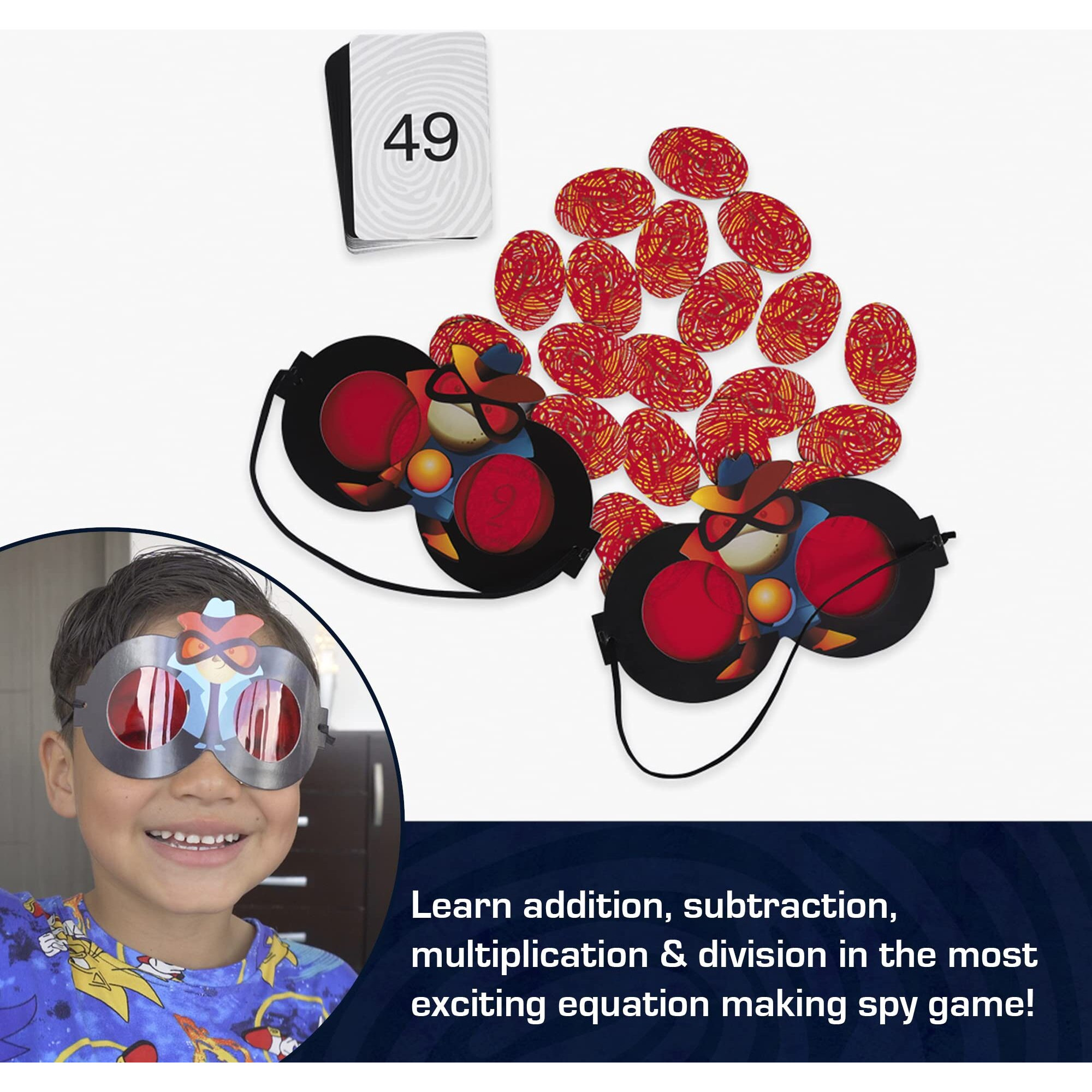 Chalk And Chuckles Super Math Spy Board Game For Kids Age 8-12, Educational Brain Games For Kids 10+ Years, Gift For Boys, Girls 9, 10, 11 Years, Stem Toys