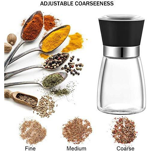 Zhart Salt Pepper Grinder, Spice Grinder Made Of High Strength Glass. Suitable For Kitchen, Barbecue, Restaurant Accessories/Spices