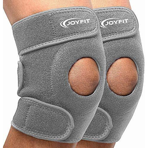 Joyfit Knee Cap - Knee Support With Anti Slip Design, Adjustable, Breathable Neoprene Knee Brace For Arthritis, Pain Relief, Sports Activities Gym Workouts For Men & Women (Pair), Free Size