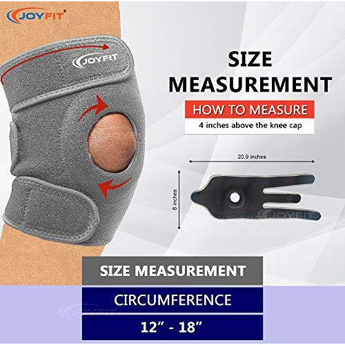 Joyfit Knee Cap - Knee Support With Anti Slip Design, Adjustable, Breathable Neoprene Knee Brace For Arthritis, Pain Relief, Sports Activities Gym Workouts For Men & Women (Pair), Free Size