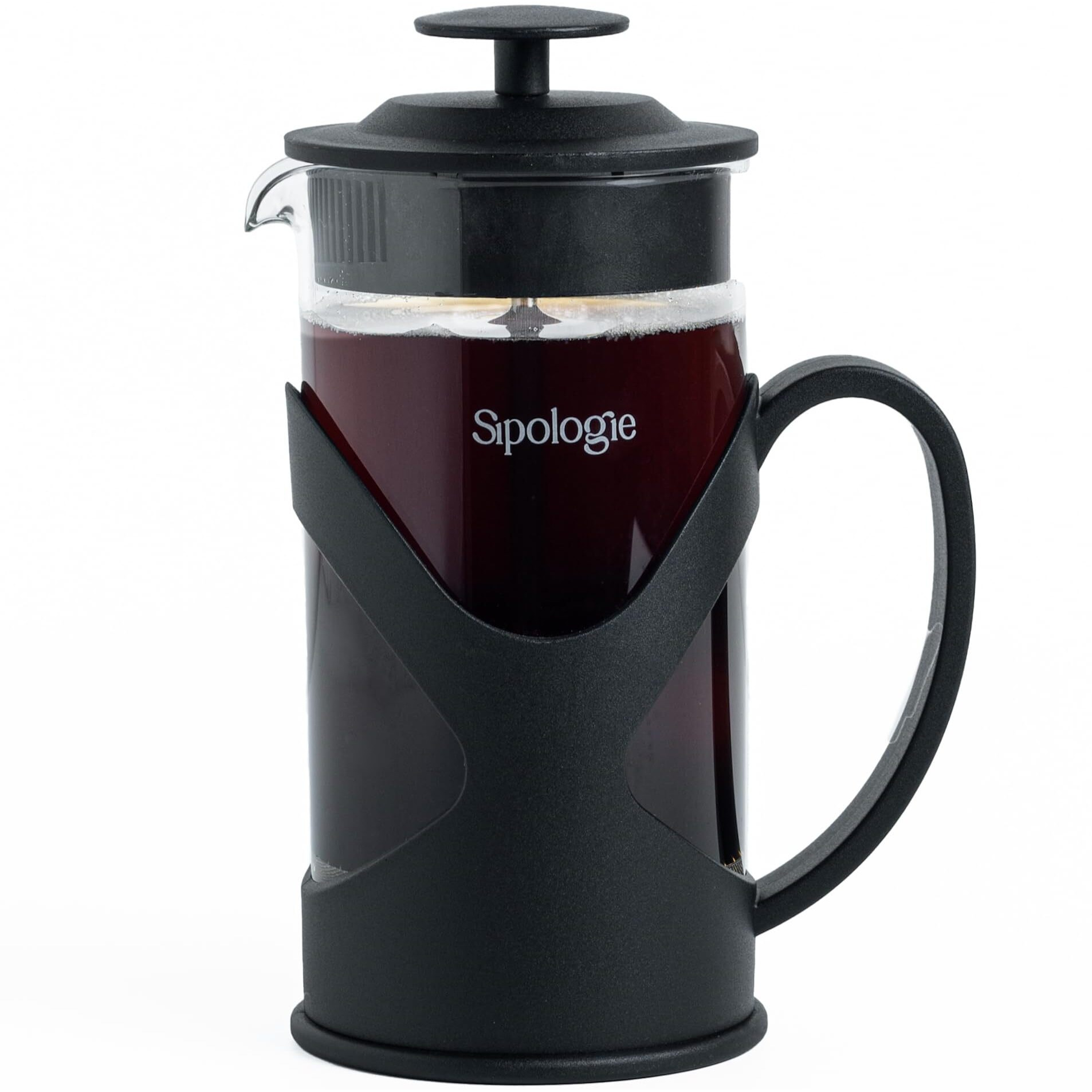 Sipologie Classic French Press Coffee Maker With 4-Level Filtration And Premium Heat Resistant Borosilicate Glass - Compact And Durable Filter Coffee Maker, Tea Maker - 350Ml Coffee Press