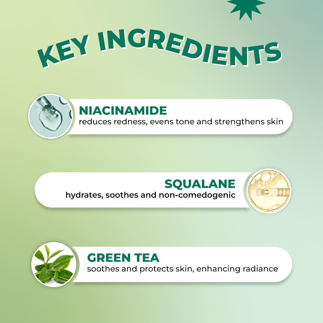 Moody Acnexpert Oil Free Moisturiser With Green Tea & Squalane | Reduces Blemishes, Excess Oil & Acne Marks For Radiant & Even Skin Tone | Non-Greasy & Light Weight Moisturizer For All Skin Type, 50Ml
