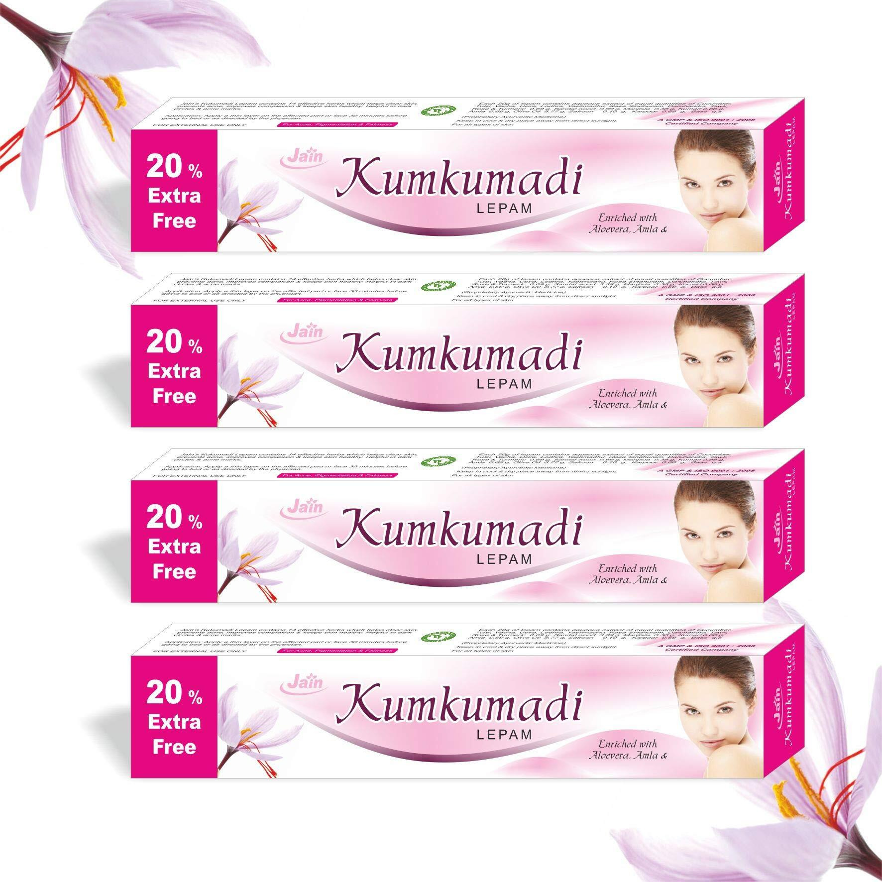 Jain Kumkumadi Lepam 30G Ayurvedic Fairness Cream(Pack Of 4)