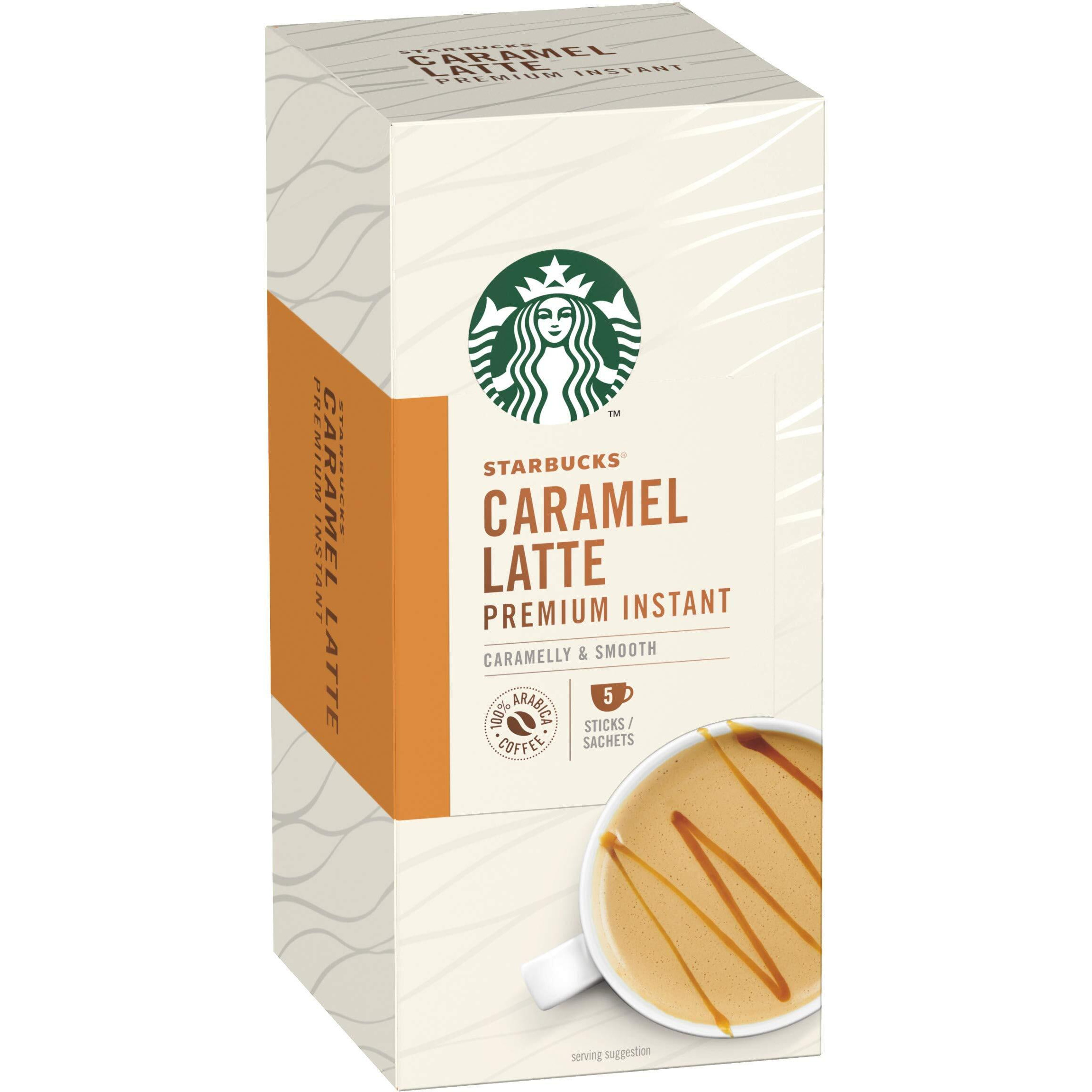 Starbucks Caramel Latte Premium Instant Ground Coffee Mixes 107.5G, Box