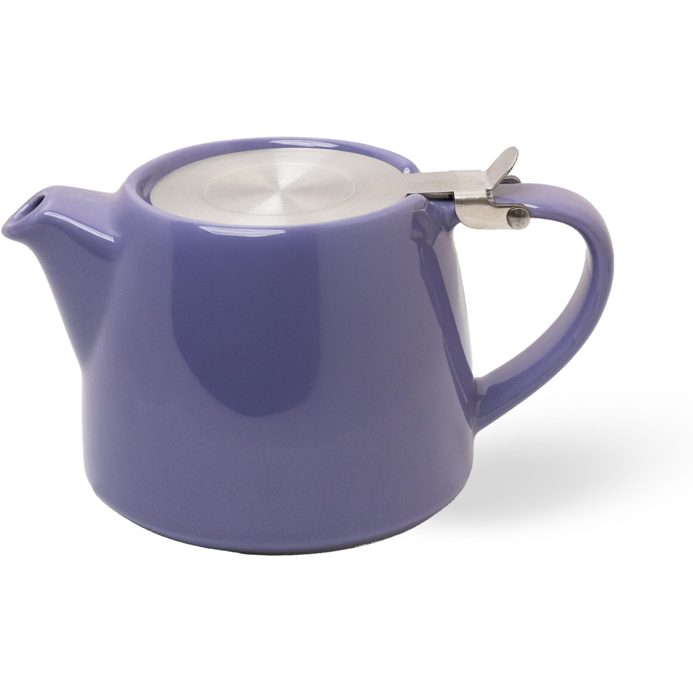 Glenburn Tea Direct I Sipologie Ceramic Teapot Kettle With Infuser  Loose-Leaf, Herbal, Green Tea Maker  High Fired, Finely Glazed Ceramic With Fine Mesh Stainless-Steel Infuser, Purple, 400Ml