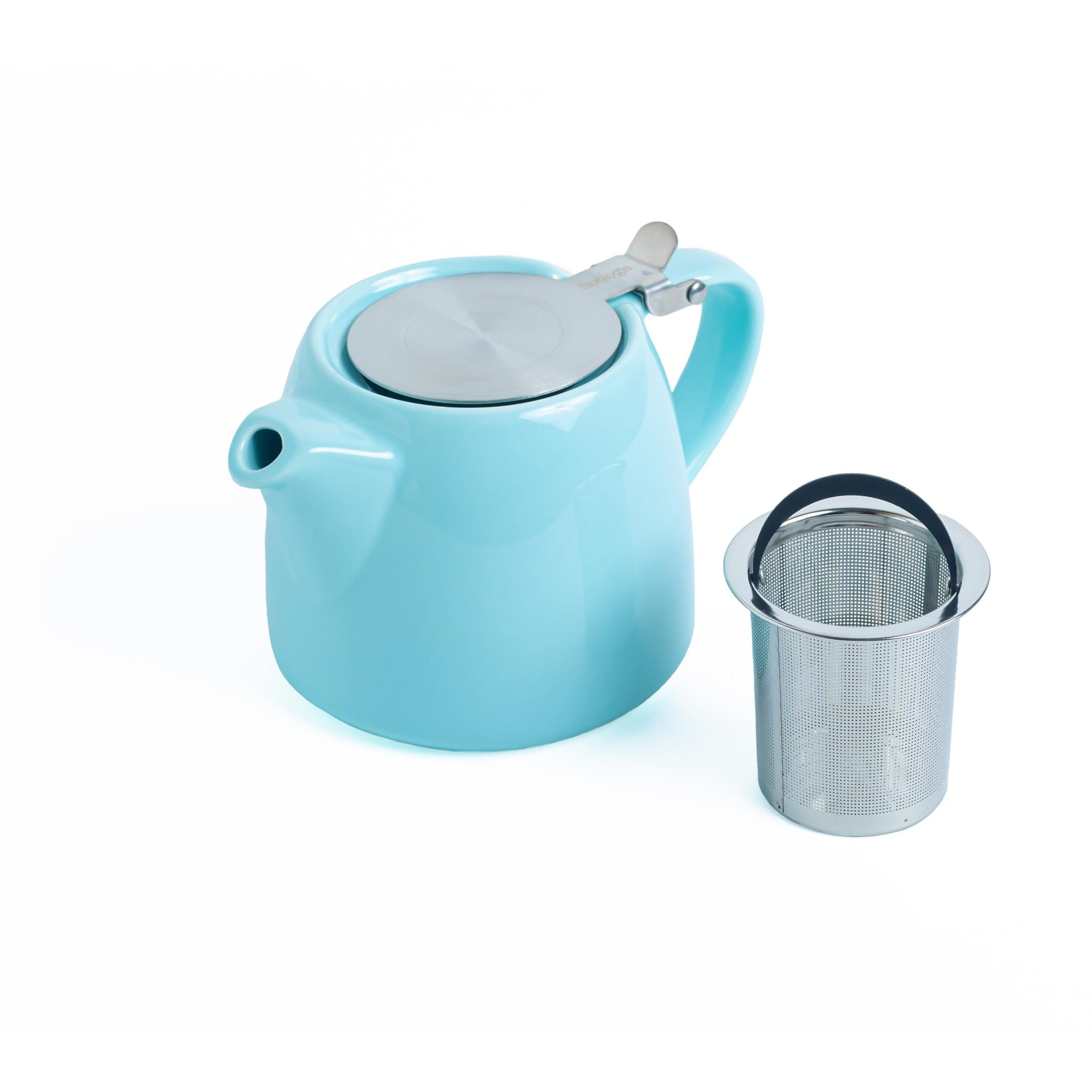 Glenburn Tea Direct I Sipologie Ceramic Teapot Kettle With Infuser  Loose-Leaf, Herbal, Green Tea Maker  High Fired, Finely Glazed Ceramic With Fine Mesh Stainless-Steel Infuser, Blue, 400Ml