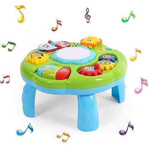 Galaxy Hi-Tech Musical Learning Table Baby Toys - Early Educational Development Activity Center Multiple Modes Game For Toddlers Boys Girls Kids Infant Music Lighting Animals Sound Gifts-Multi Color