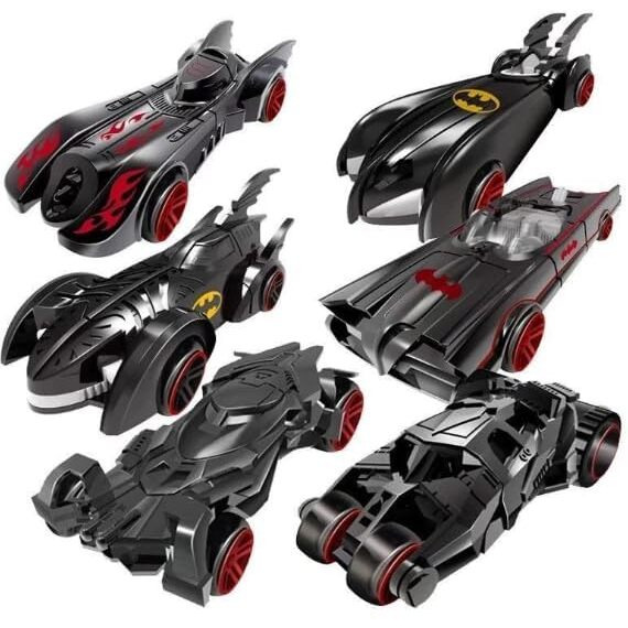 Royals Hub Black Bat Super Hero Metal Cars Set Push N Go 6 Pcs Vehicles, Racing Cars Play Set For Toddlers,Boys Die-Cast Car, Cake Decorations Topper Birthday Gift
