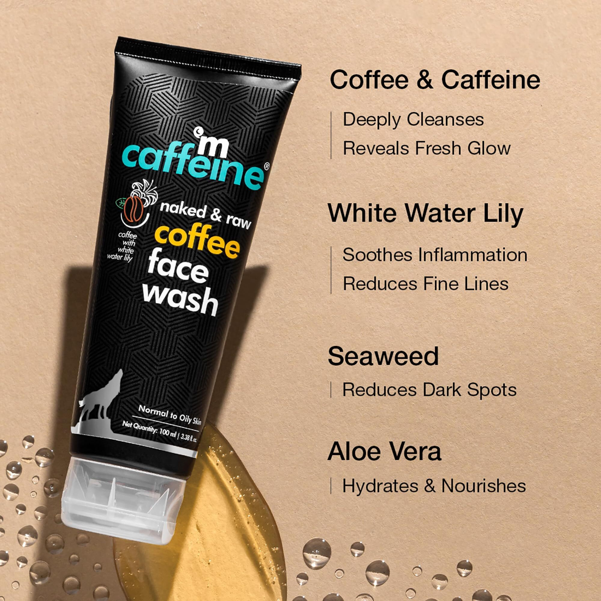 Mcaffeine Deep Cleansing Coffee Face Wash For Oil Control | De Tan Face Wash For Men & Women | Daily Use Anti Pollution Face Wash For Summers | 100Ml