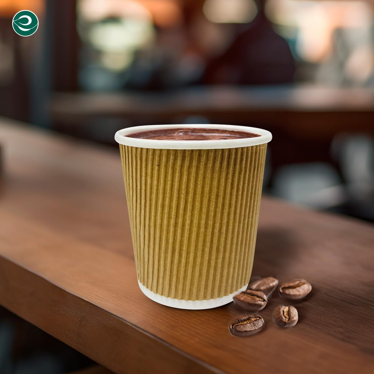 Eco Soul [120 Ml, 200 Count Disposable Ripple Paper Cups | Plastic-Free Aqueous Coated | Eco-Friendly & Biodegradablehot Cups | Use & Throw Party Glasses | Ideal For Tea & Coffee | 420 Gsm