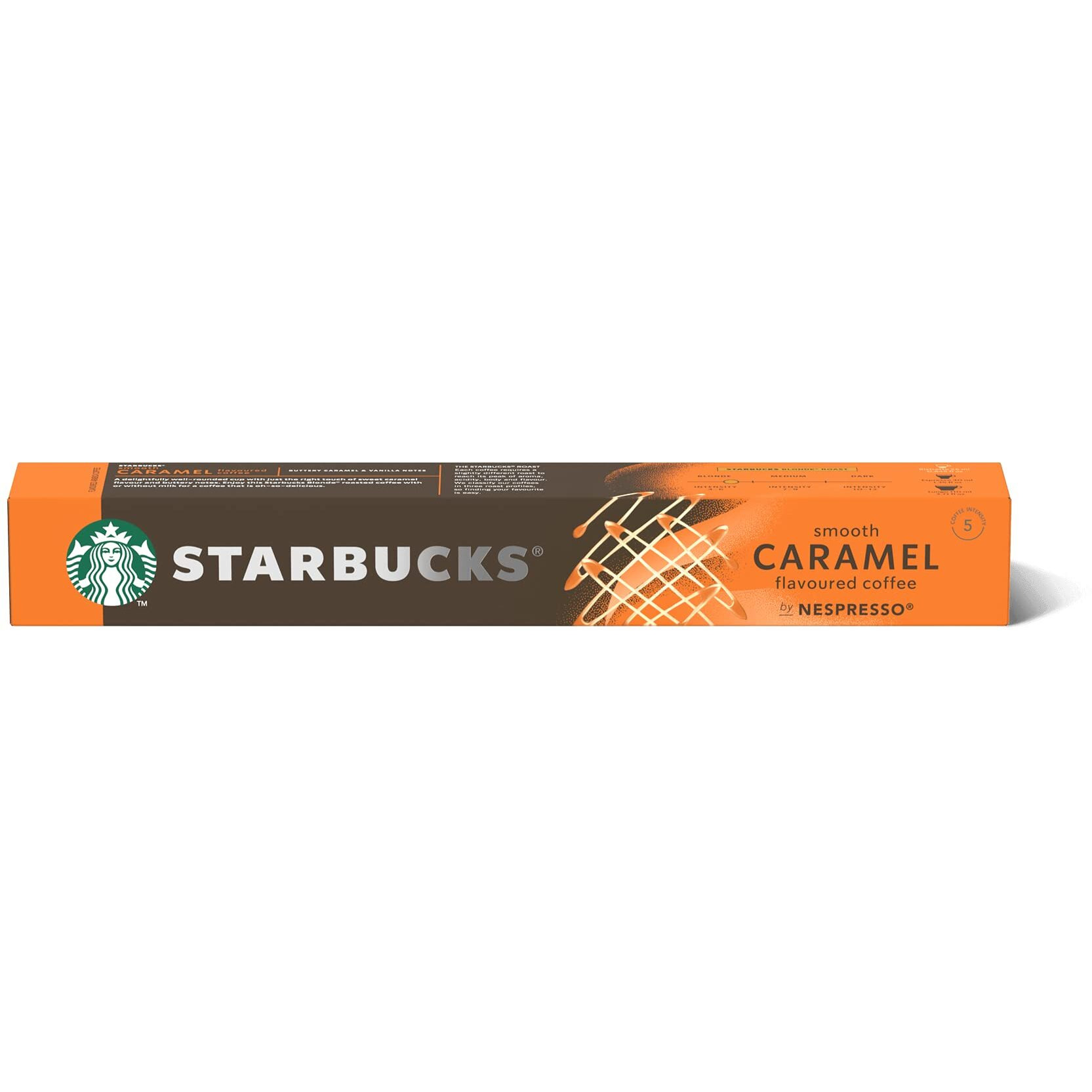 Starbucks By Nespresso Smooth Caramel Flavoured Coffee Blonde 10 Pods, 51G, Capsule - 0.07 Kg