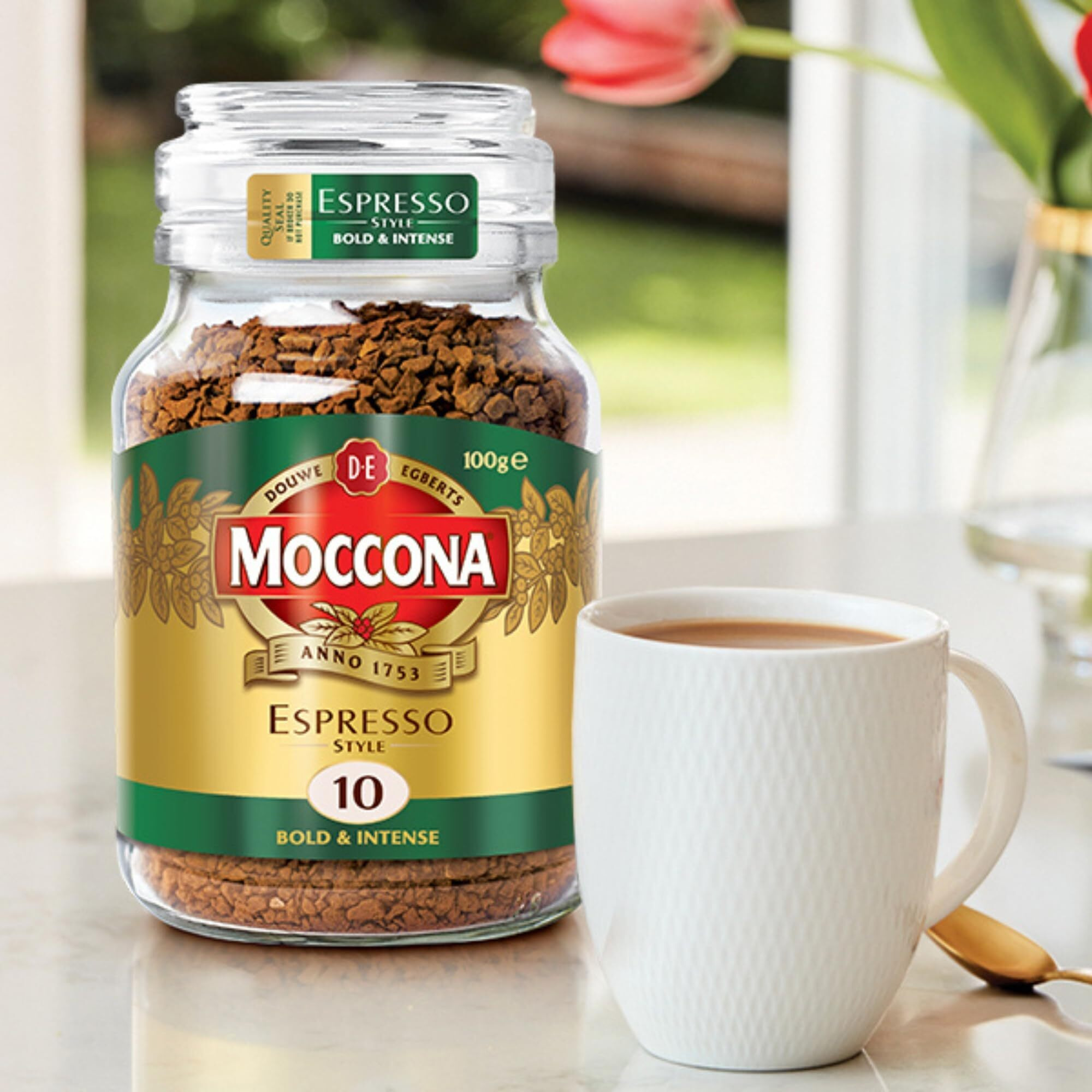 Moccona Espresso Style Bold & Intense Instant Coffee Powder -100 Gm (Glass Jar)|Best Coffee |Premium Coffee Powder | Freeze Dried Coffee | Arabica Robusta Blend - Pack Of 1