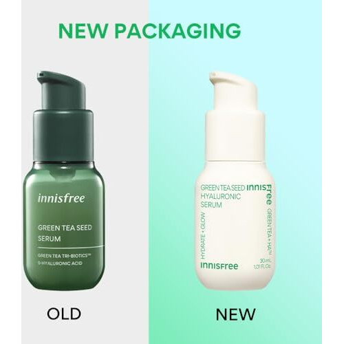 Innisfree Green Tea Hyaluronic Hydrating Serum 30Ml For Glowing & Hydrated Skin With Hyaluronic Acid, All Skin Types, Korean Face Serum
