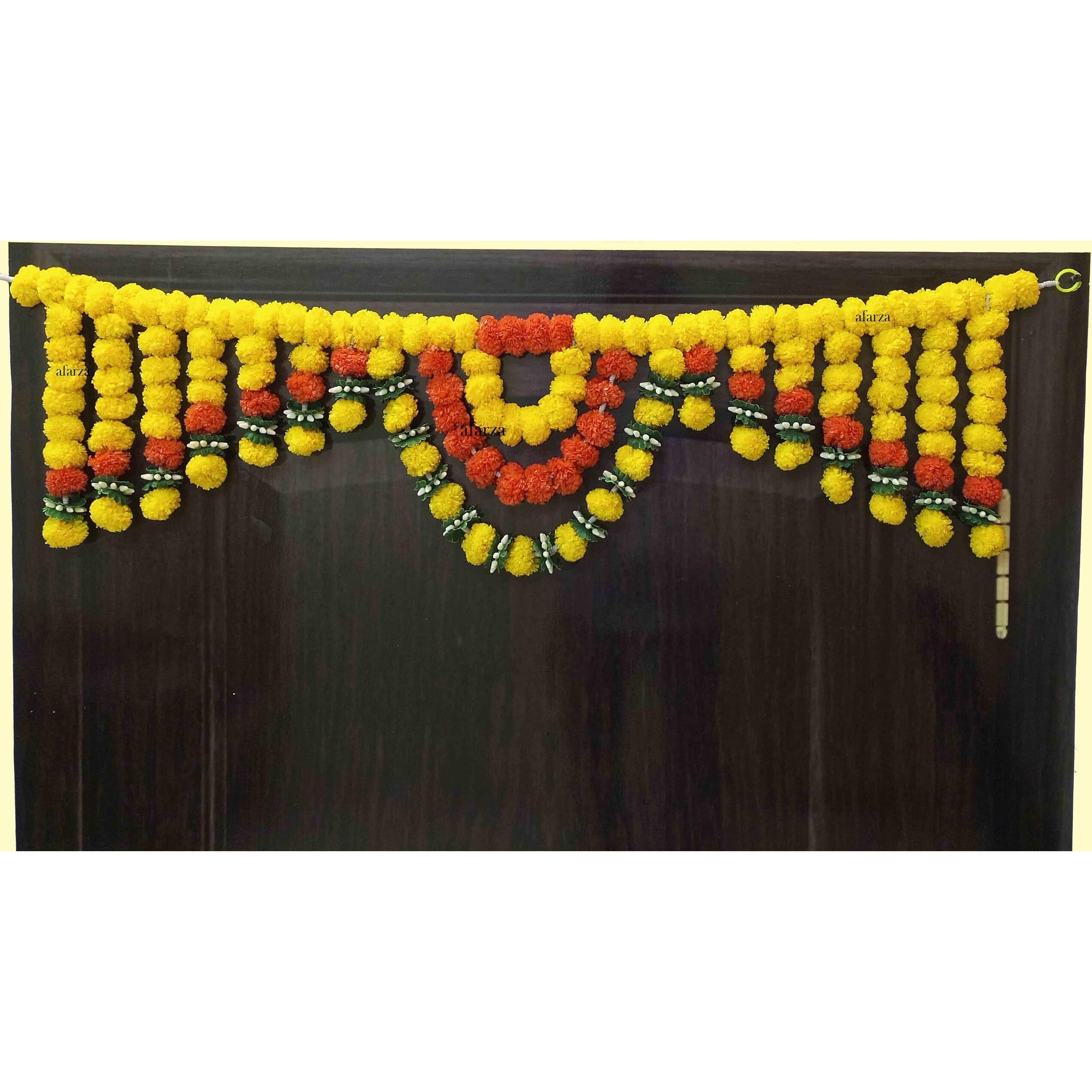 Afarza Toran For Main Door Latest Home Decoration Entrance Hanging Handmade Bandarwal Gift Item, 101.6 Cm, Multicolour