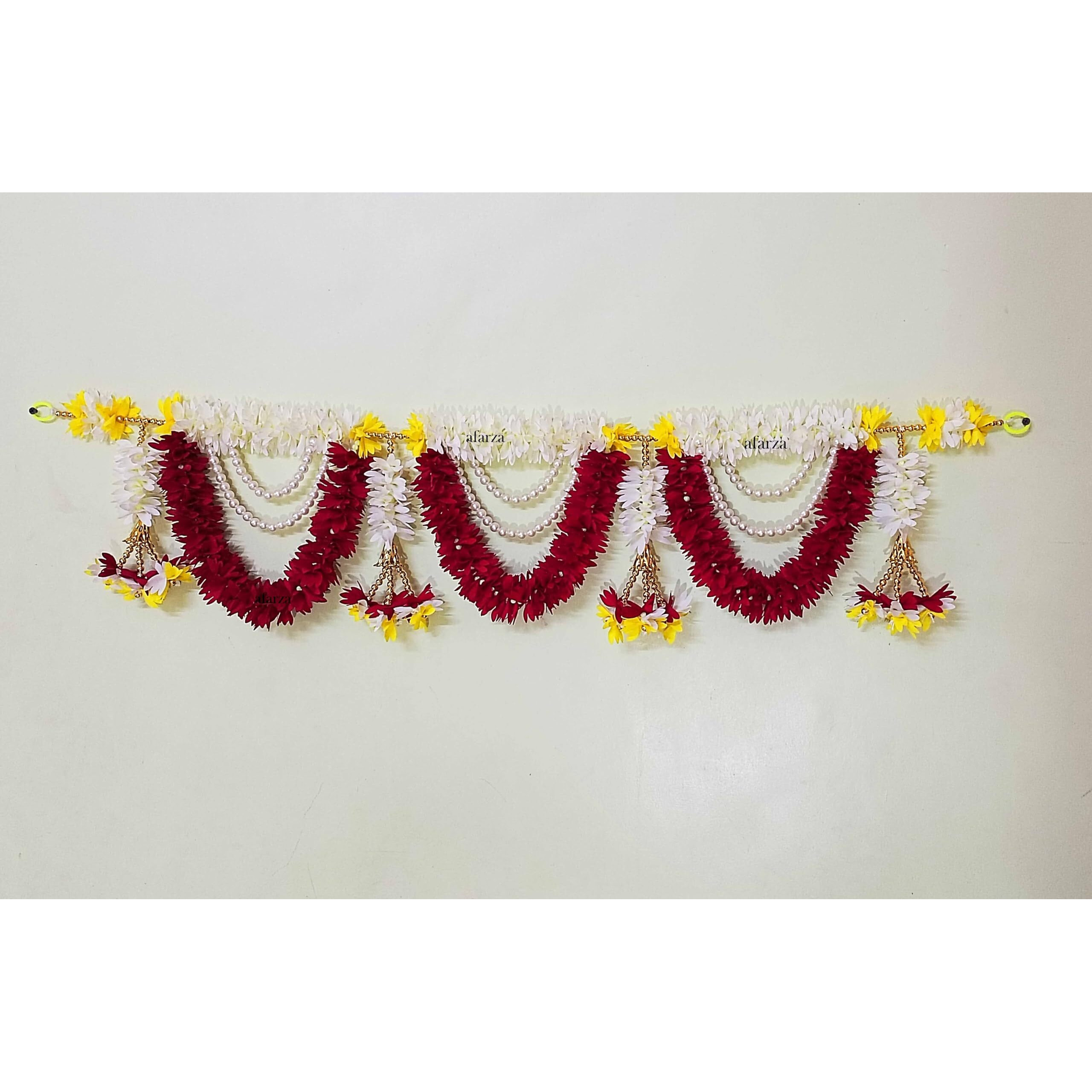 Afarza Toran For Main Door Latest Home Decoration Entrance Hanging Handmade Bandarwal Gift Item - Multicolor, 39 Inch