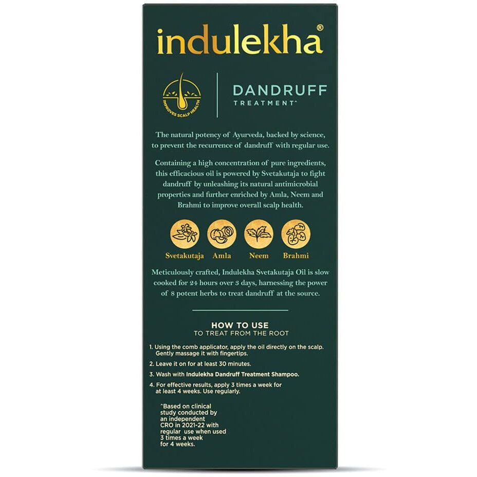 Indulekha Svetakutaja Oil|Ayurvedic Medicinal Oil For Dandruff Treatment|100% Ayurvedic Oil|50Ml