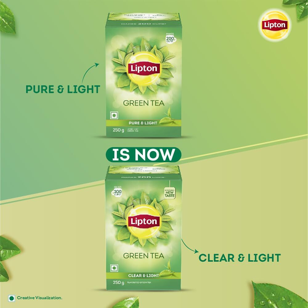 Lipton Clear & Light Loose Green Tea Leaves, 250 Gram, Classic & Light
