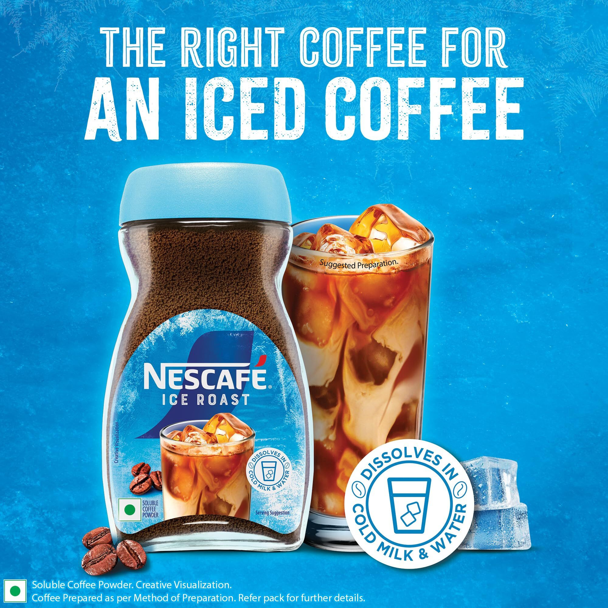 Nescafe Ice Roast | Instant Coffee Powder For Cold Coffee Lovers | Easily Dissolves In Cold Milk | 90 Grams Jar