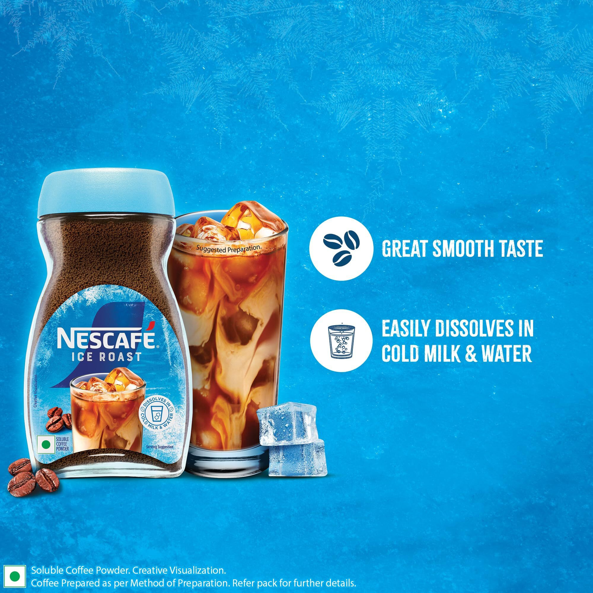 Nescafe Ice Roast | Instant Coffee Powder For Cold Coffee Lovers | Easily Dissolves In Cold Milk | 90 Grams Jar