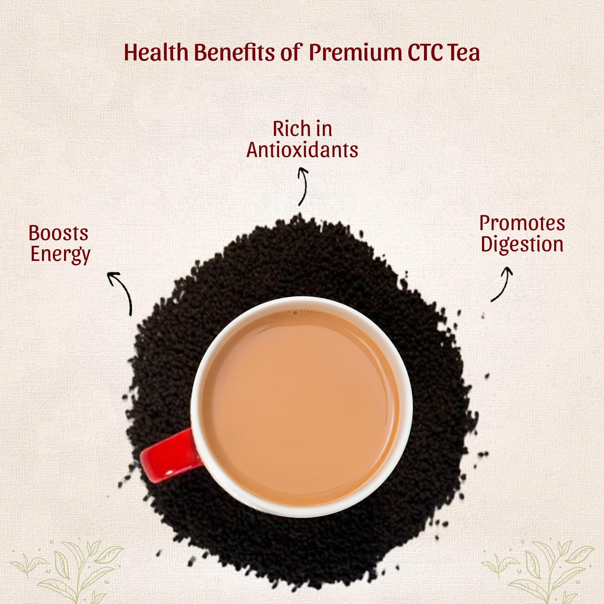 Golden Tips Applause Premium Assam Ctc Tea, Strong & Aromatic Chai Patti, 100% Natural Loose Tea Leaves, 1 Kg