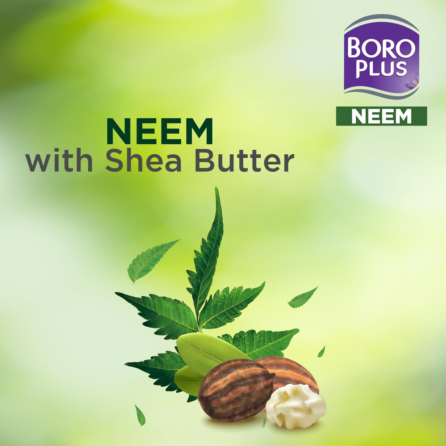 Boroplus Antiseptic And Moisturising Bathing Neem Soap With Neem, Tea Tree, Aloe Vera & Shea Butter | 99.9% Germ And Virus Protection | For Smooth, Soft, Moisturised & Nourished Skin, 125G (Pack Of 4)