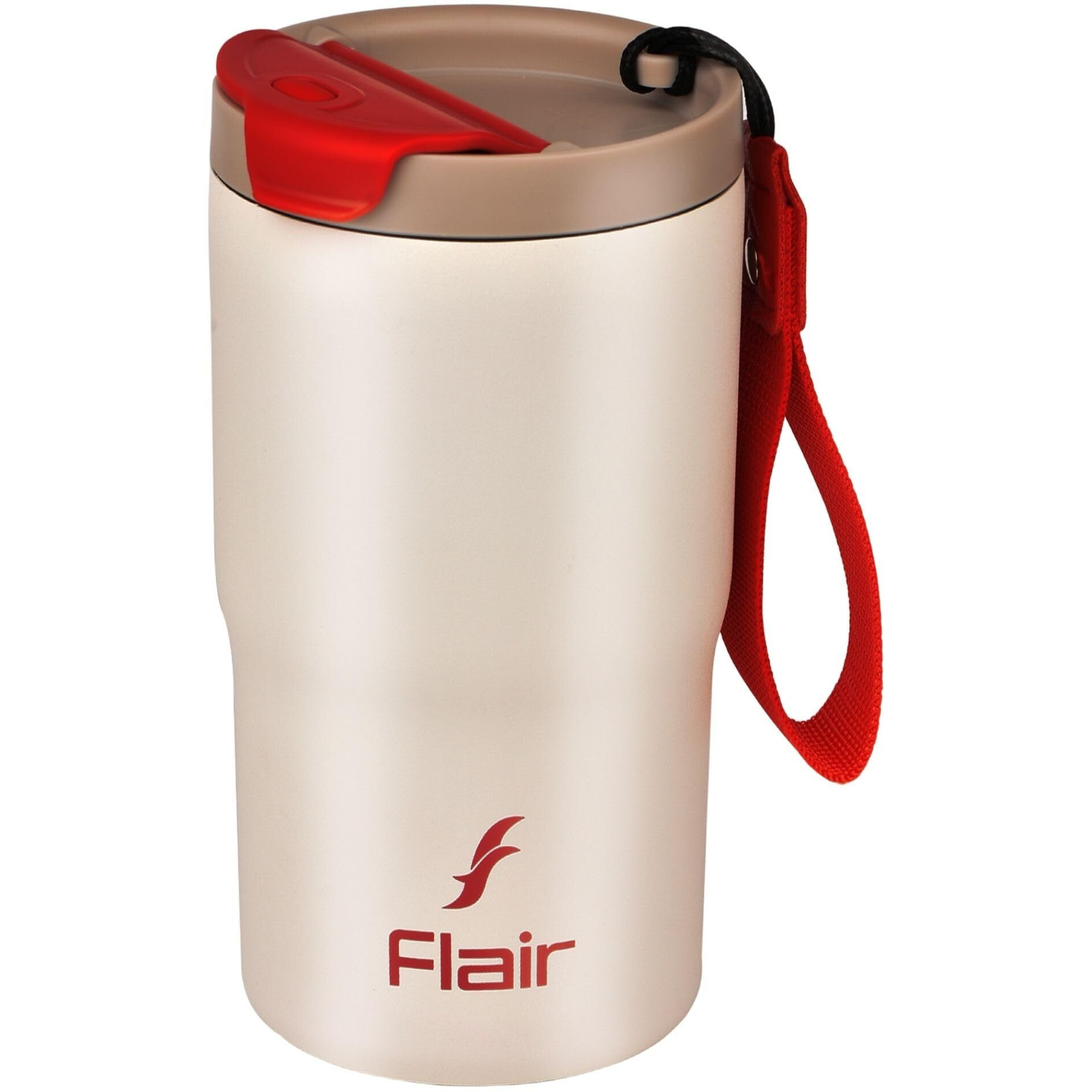 Flair Brew Coffee Mug Vacuum Insulated Steel Bottle (White, 480Ml), 9 Hours Hot And 15 Hours Cold, Leakproof, Bpa-Free, Tough & Durable, Double Walled, Coffee Mug, Travel Mug, Hot And Cold Beverages