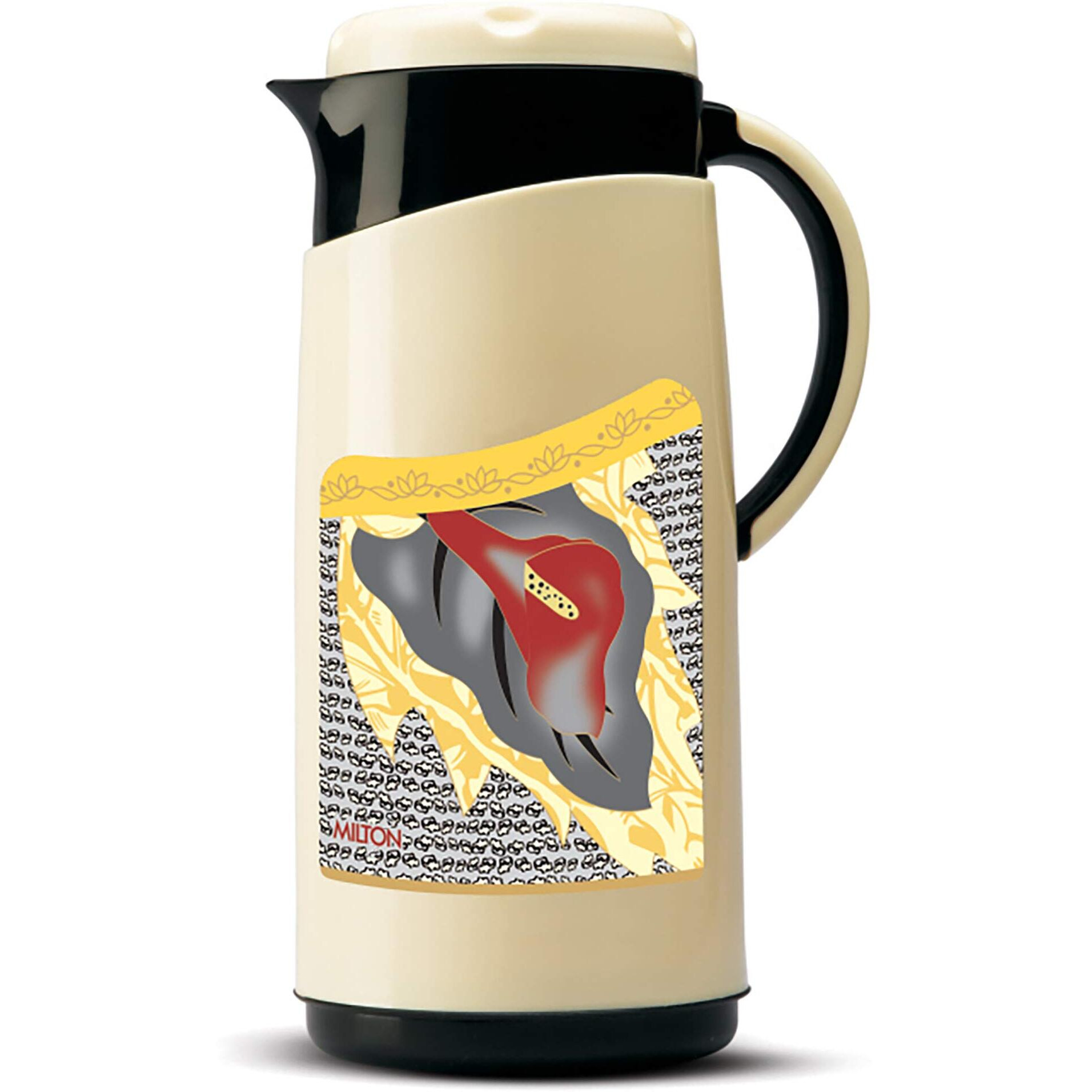 Milton Viva Tuff 1500 Water Jug, Pu Insulated Inner Stainless Steel Hot & Cold Jug, Bpa Free, Leak Proof, 1.35 Litre, Black, Ideal For Tea, Coffee, Water, Hot Beverages