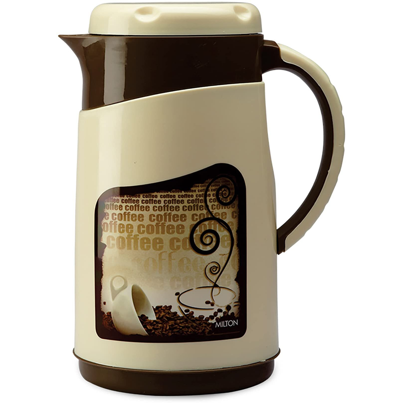 Milton Viva Tuff 1000 Water Jug, Pu Insulated Inner Stainless Steel Hot & Cold Jug, Bpa Free, Leak Proof, 1 Litre, Brown, Ideal For Tea, Coffee, Water, Hot Beverages