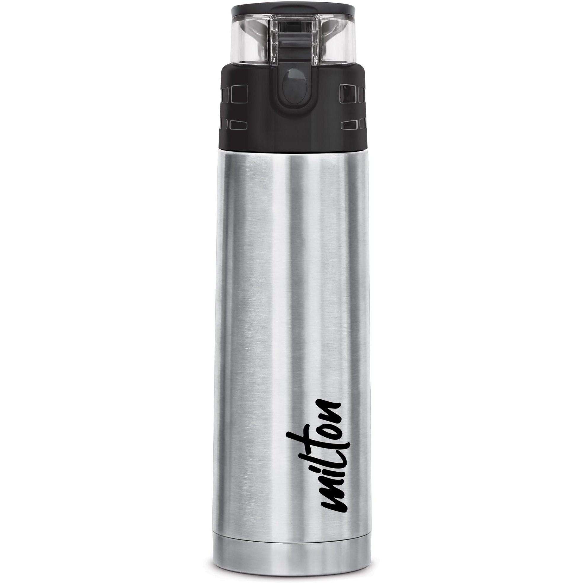 Milton Atlantis 900 Thermosteel Insulated Bottle, 750 Ml Water Bottles, 24 Hours Hot And Cold, Easy To Carry, Easy Grip, Rust Proof, Tea, Coffee, Office, Travel Bottle, Silver