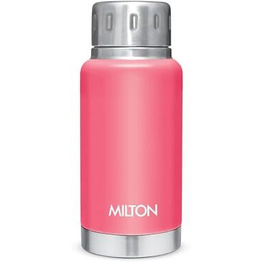 Milton Elfin 160 Thermosteel Bottle, 160 Ml Water Bottles, 24 Hours Hot And Cold, Easy To Carry, Easy Grip, Rust Proof, Tea, Coffee, Office, Travel Bottle, Pink