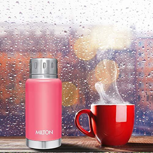 Milton Elfin 160 Thermosteel Bottle, 160 Ml Water Bottles, 24 Hours Hot And Cold, Easy To Carry, Easy Grip, Rust Proof, Tea, Coffee, Office, Travel Bottle, Pink
