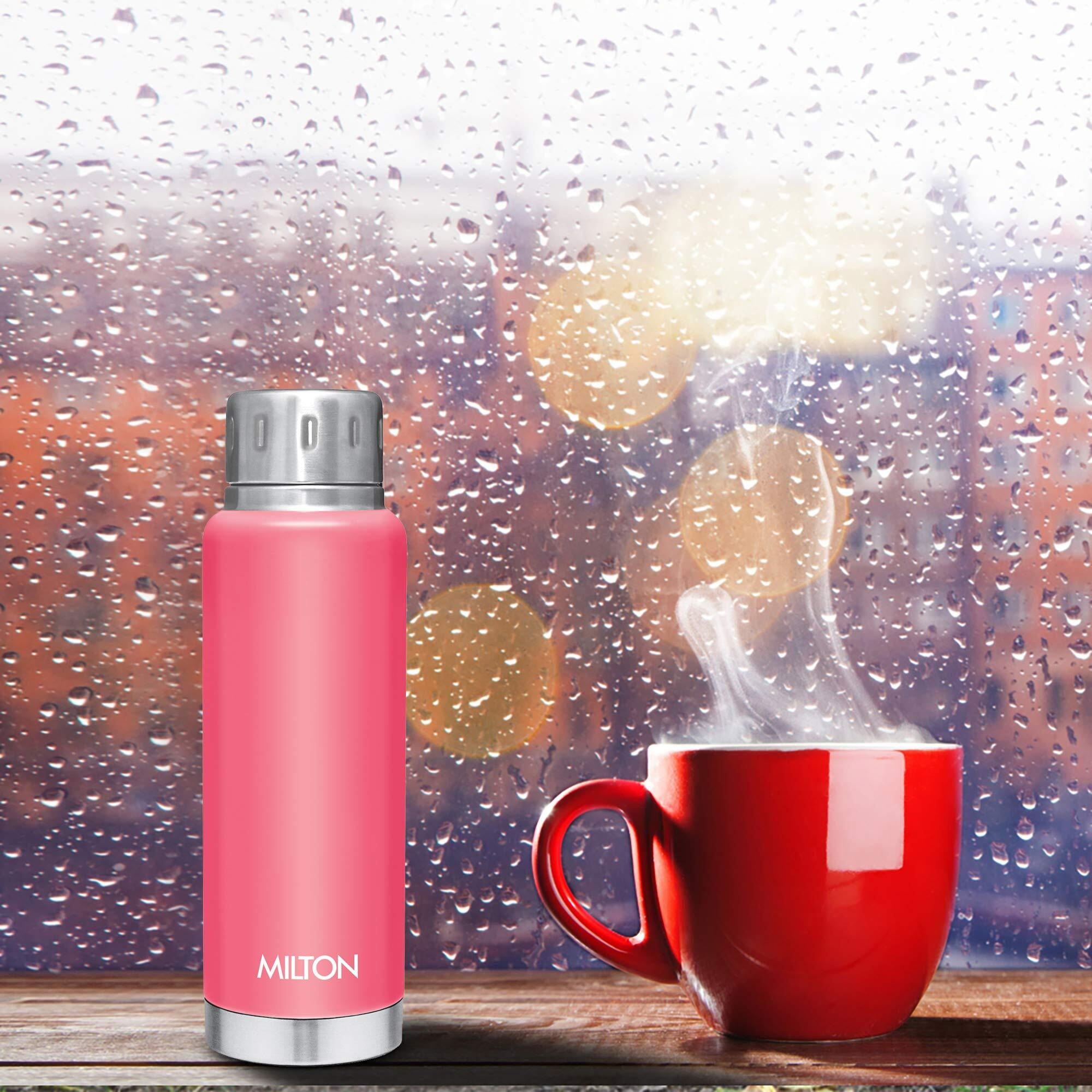 Milton Elfin 300 Thermosteel Bottle, 300 Ml Water Bottles, 24 Hours Hot And Cold, Easy To Carry, Easy Grip, Rust Proof, Tea, Coffee, Office, Travel Bottle, Pink