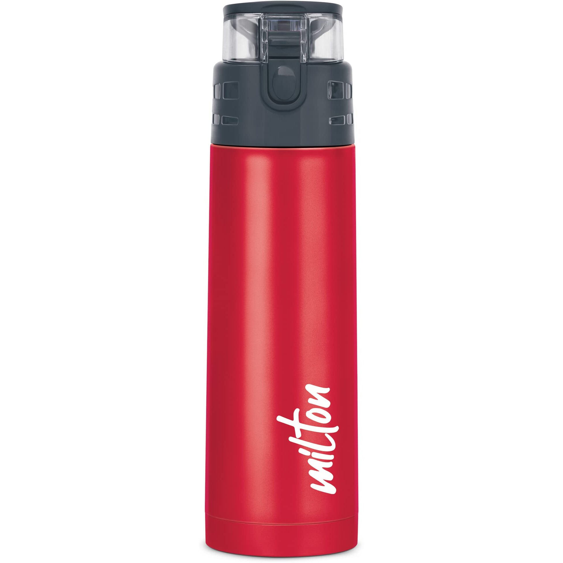 Milton Atlantis 900 Thermosteel Insulated Bottle, 750 Ml Water Bottles, 24 Hours Hot And Cold, Easy To Carry, Easy Grip, Rust Proof, Tea, Coffee, Office, Travel Bottle, Red