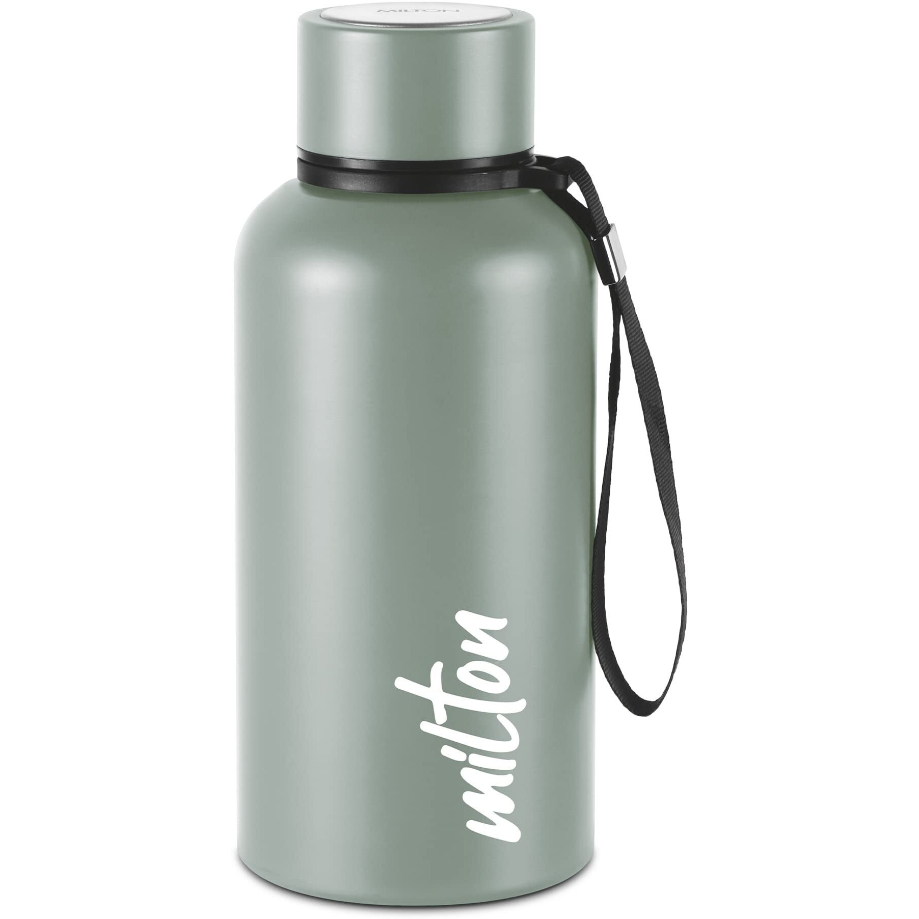 Milton Aura 500 Thermosteel Bottle, 500 Ml Water Bottles, 24 Hours Hot And Cold, Easy To Carry, Easy Grip, Rust Proof, Tea, Coffee, Office, Travel Bottle, Grey