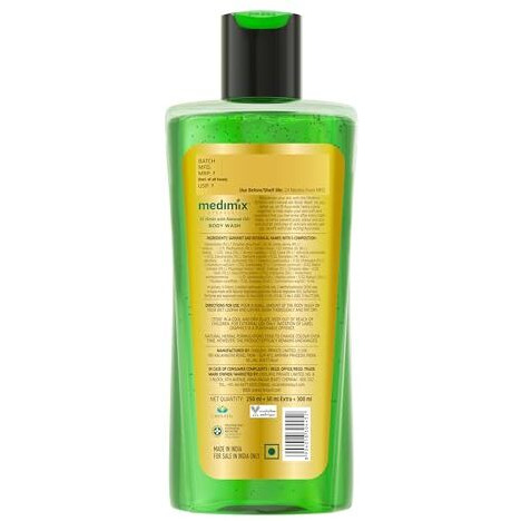 Medimix Ayurvedic Bodywash 18 Herbs & Natural Oils For Healthy & Refreshed Skin | Shower Gel For Soft, Nourished & Glowing Skin | Herbal | Paraben-Free & Sulphate-Free 250Ml+50Ml Extra